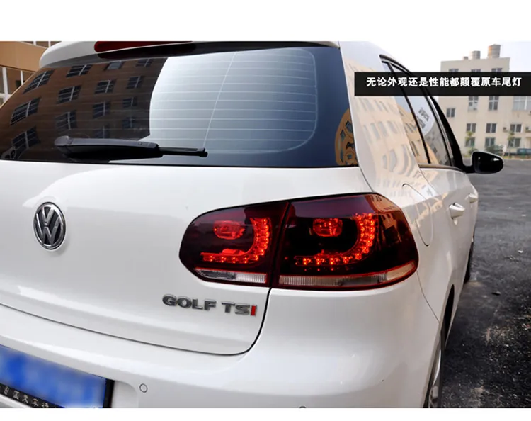 Автомобильный стильный задний светильник, аксессуары для VW Golf 6 светодиодный задний светильник s 2009-2012 Golf mk6 задний фонарь DRL+ тормоз+ Парк+ сигнальный светодиодный