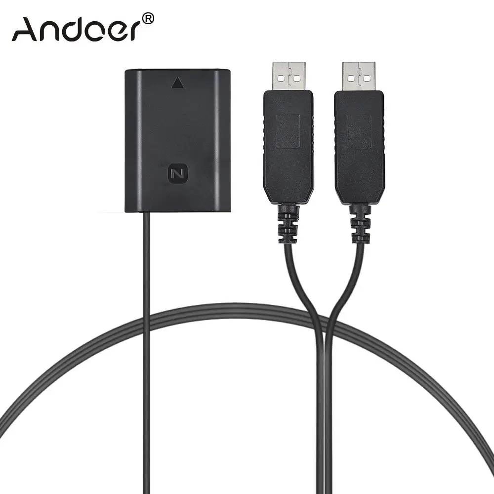 Andoer NP FZ100 батарея DC муфта двойной USB адаптер для Sony A7III A9 A7RIII A7SIII DSLR