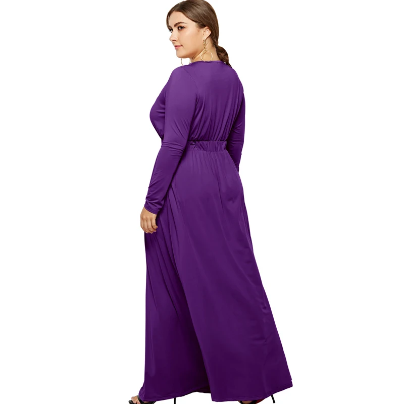 Женское длинное платье туника Повседневное с длинным рукавом и о вырезом