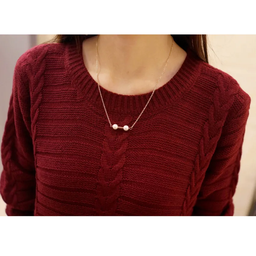 

2020 Winter Sweater Women Sweaters And Pullovers Ladies Casual Long Knitted Sweater Dress Pullover Sueter Mujer Pull Femme