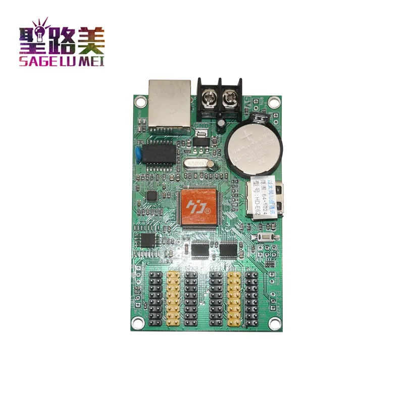 HD-E62 led controller Wireless transmission for U-Disk/RJ45 network port control card P10 P6 P8 display screen rs232 | Лампы и
