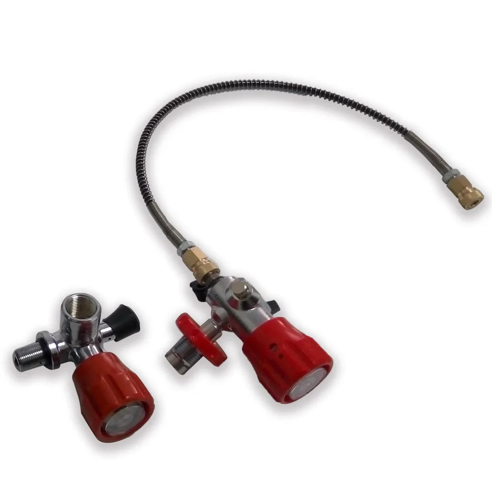 

AC101 Red30Mpa Valve with Filling Station for Paintball Airsoft Gun and Paintball Composite Compressed Air Cylinder Acecare