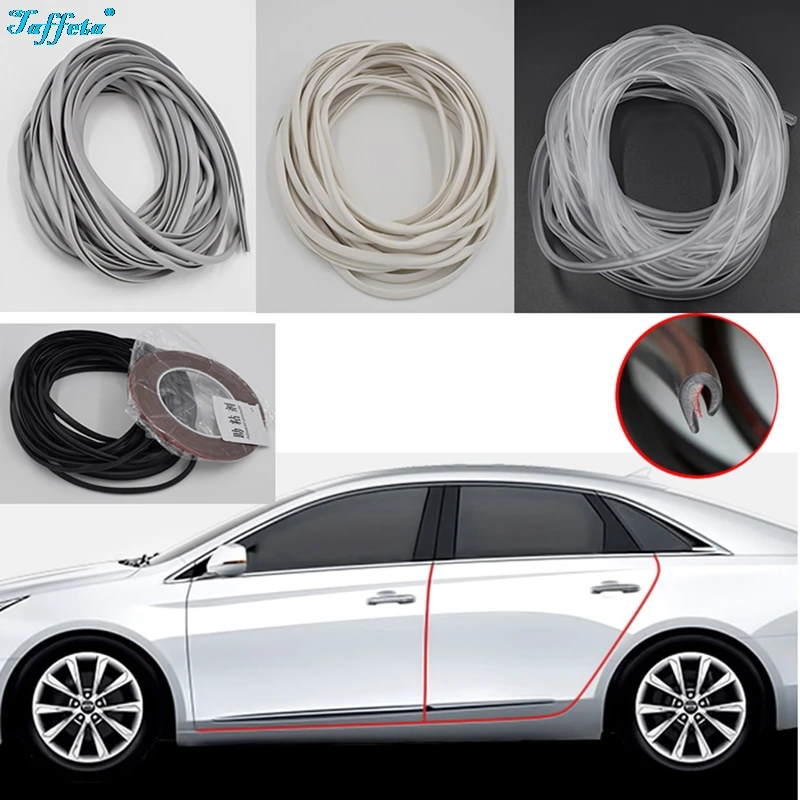 5meter/Lot Invisible Car Door Side Seal Anti-collision Strip Bumper Protector Car Crash Bar Anti-rub Protection Stickers