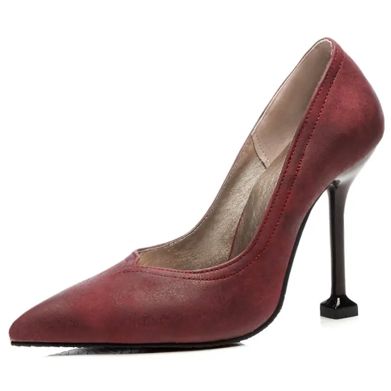 Size34-43 женские туфли-лодочки из мягкой кожи высокого качества слипоны с острым