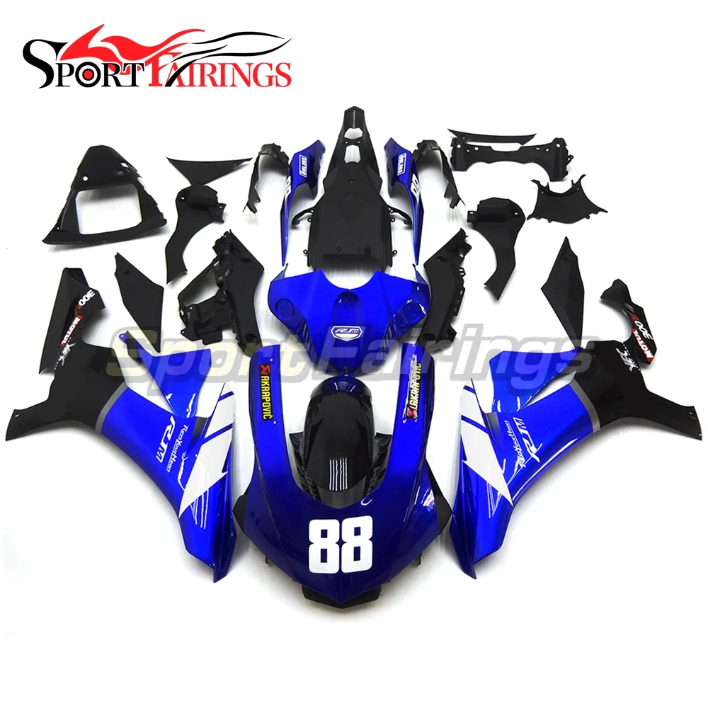 

Blue White Black Plastic Injection Motorcycle Fairings For Yamaha YZF R1 15 16 YZF-R1 2015 2016 Complete Fairing Kit Cowlings