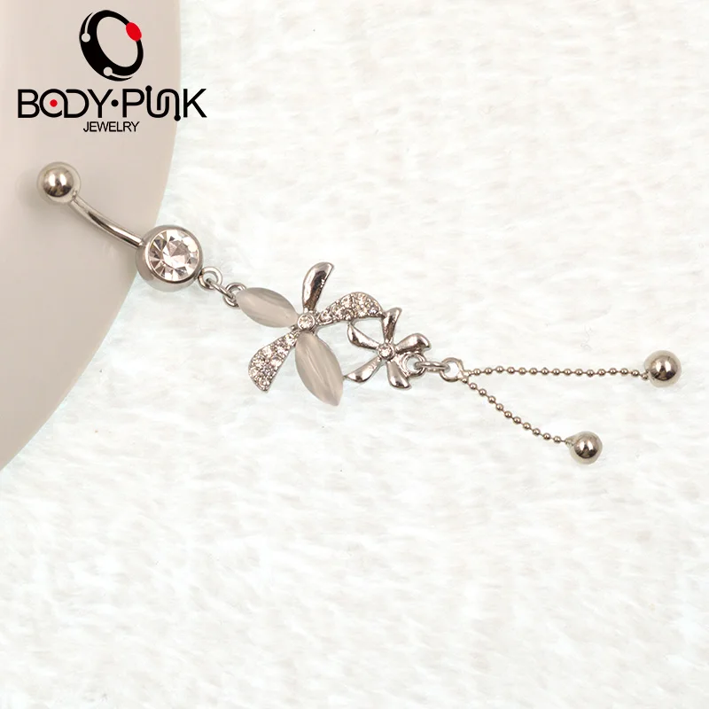 Кольцо для пирсинга пупка из нержавеющей стали с кисточками | Украшения и