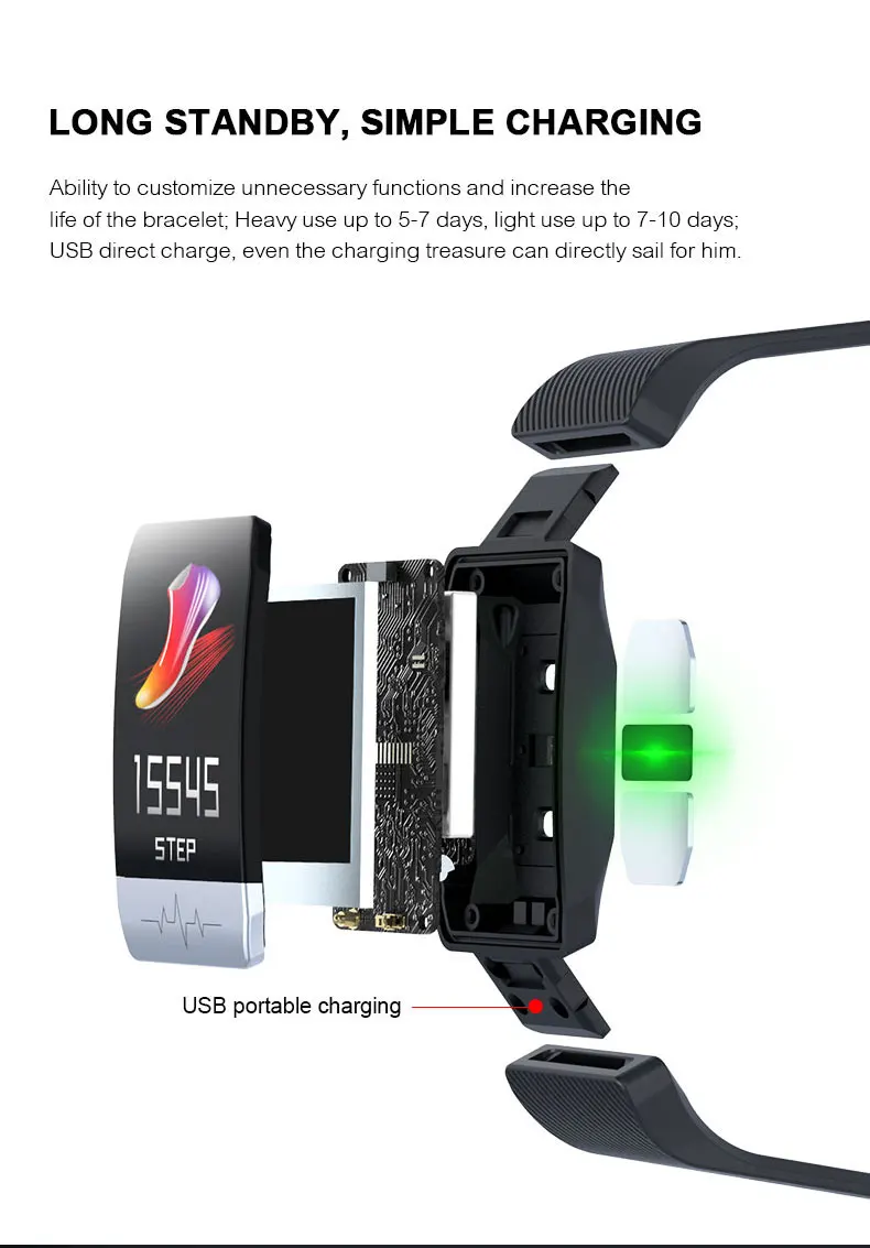 Q1S умный Браслет ЭКГ+ PPG фитнес-трекер сердечный ритм кровяное давление IP67 Водонепроницаемый Погодный прогноз спортивные Смарт-часы