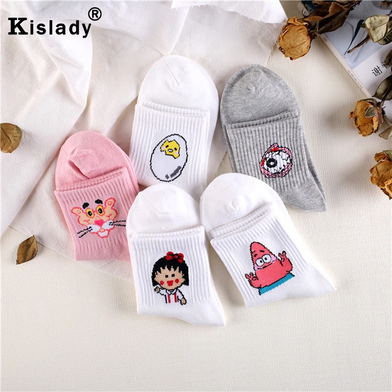 Женские милые носки с героями мультфильмов хорошее качество смешные Харадзюку