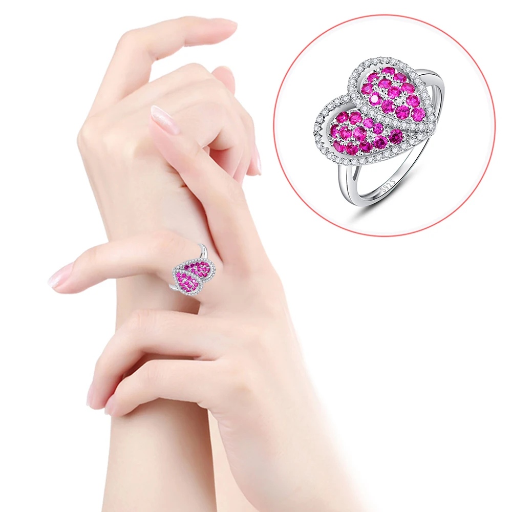 Женский кулон с рубином кольцо и серьги из серебра 925 пробы|jewelry sets|jewelry set silverjewelry