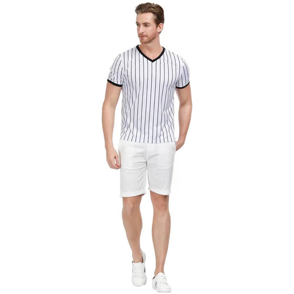 Спортивная футболка больших размеров топы из стрейчевого Джерси мужская с