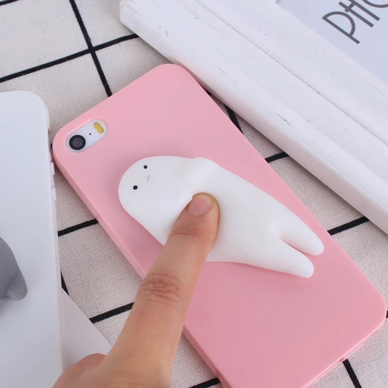Чехол для снятия стресса iPhone 7 7S Plus мягкий силиконовый чехол с изображением панды