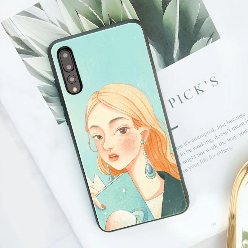 Для huawei Honor V20 чехол для huawei P20 чехол Mofi для huawei P20 Lite Nova 3E 3 3I 4 Honor 8X Max чехол с мультяшным котом лимоном - Цвет: 14