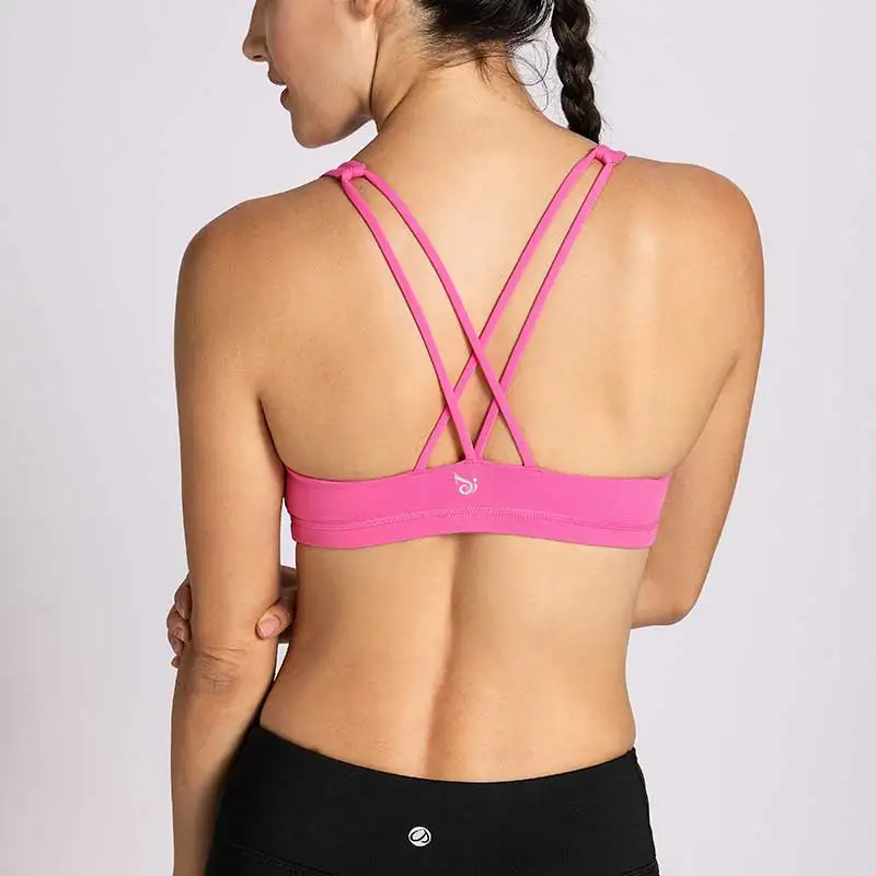 Hot Pink04 CRZ женский светильник для йоги, спортивный бюстгальтер для йоги - Цвет: Hot Pink04