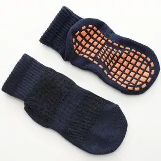 navy blue Тонкие и дышащие нескользящие носки-тапочки на осень/зиму/весну/лето, Носки для мальчика и полотенце для девочки, домашние носки, хлопковые пушистые толстые носки ярких цветов - Цвет: navy blue