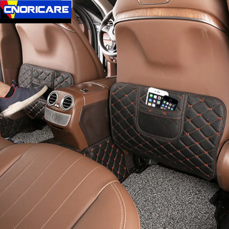 Автокресло спинка анти Kick Pad для Mercedes Benz C Class W205-17 GLC X253-17 кожа анти грязный коврик интерьер стиль