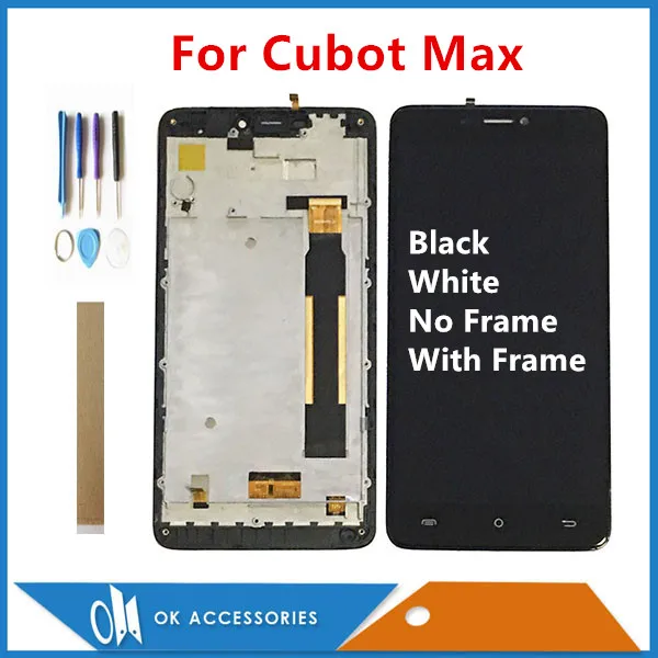 Оригинальное качество с рамкой/без рамки для Cubot Max ЖК-дисплей сенсорным экраном в