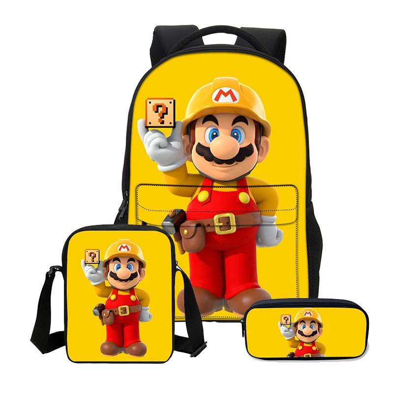Рюкзак VEEVANV с принтом Super Mario классный школьный рюкзак 3D рисунком из мультфильма 3