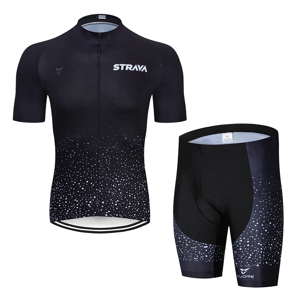 Мужская черная летняя одежда strava Pro Team для гонок на горном велосипеде/дышащая быстросохнущая одежда для велоспорта - Цвет: 3