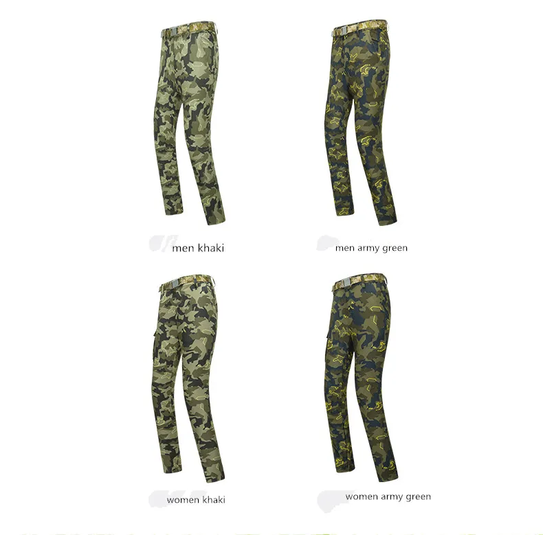 

TECTOP outdoor elastic camouflage quick-drying pants men's hiking hunting trousers men and women Slim breathable training pants