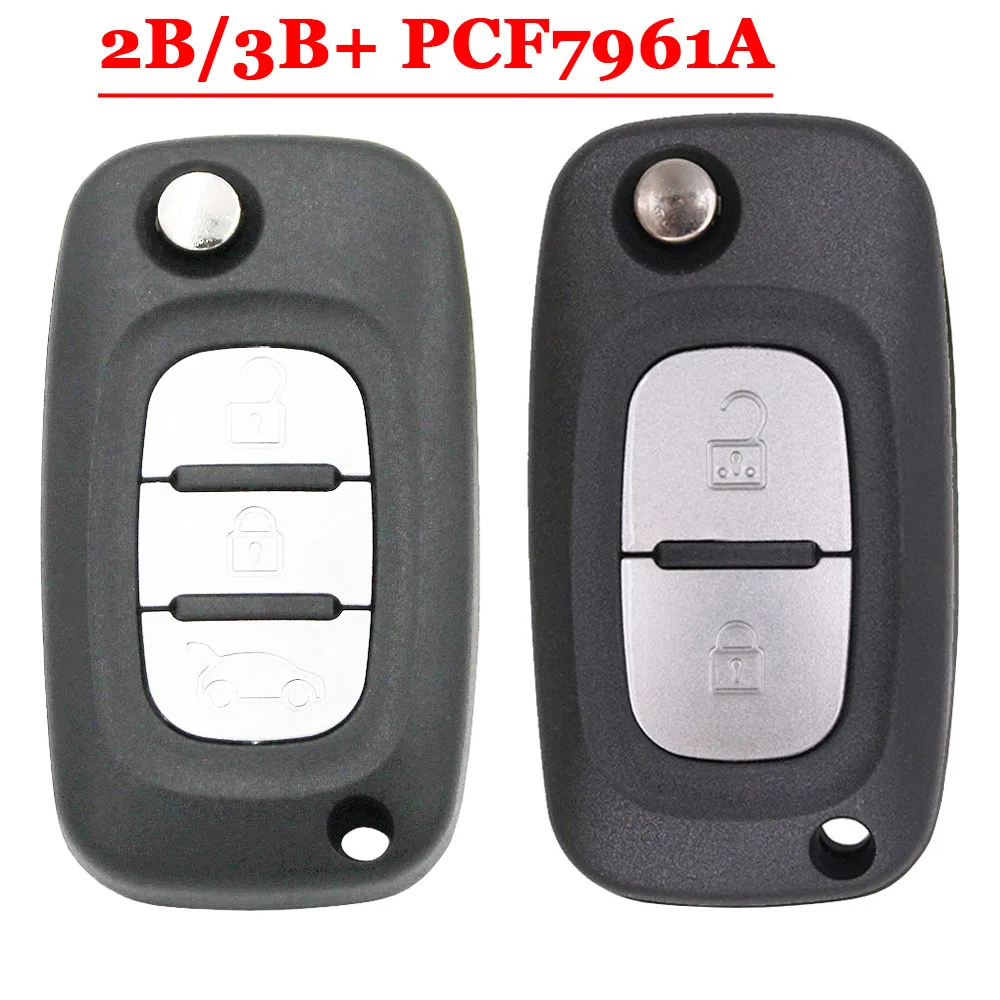 Флип дистанционный ключ PCF7961 4A чип для Renault Kadjar Captur Megane 3 2013- 433 МГц CWTWB1G767
