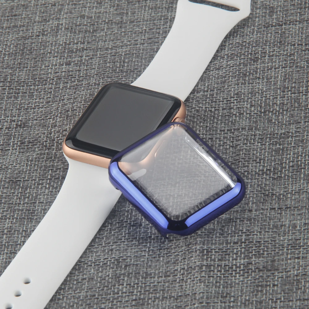 Защитная крышка для экрана Apple Watch чехол с гальваническим покрытием диаметром 38