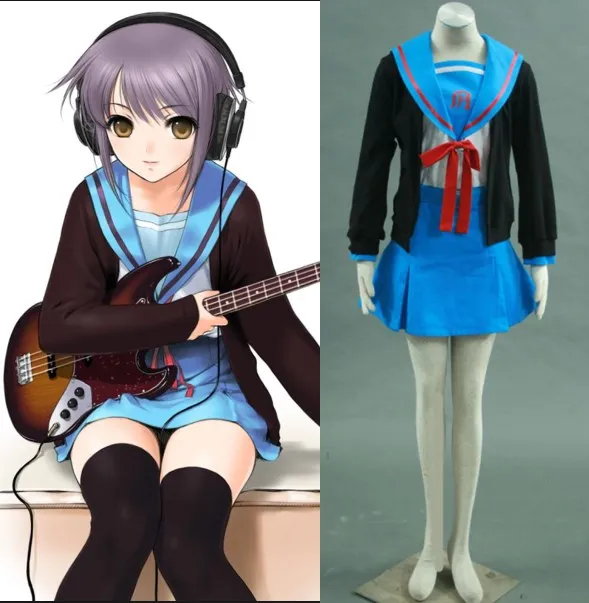 Зимняя школьная форма для косплея сузумия Харухи но юутсу Нагато Юки костюмы на