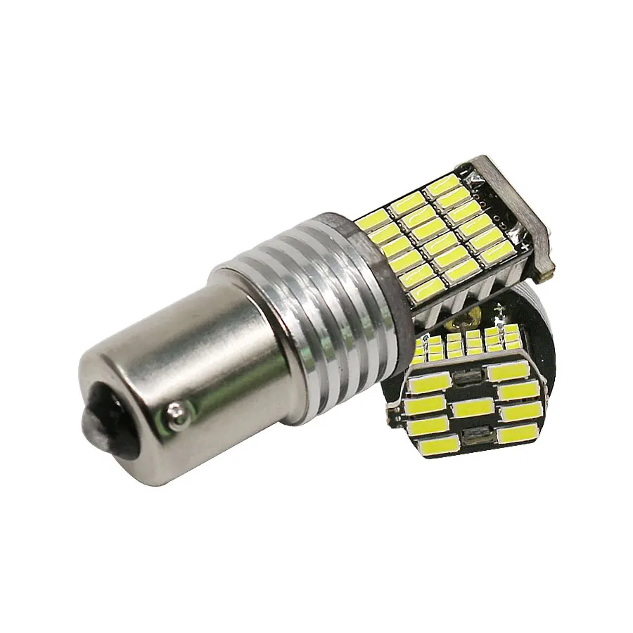 HYZHAUTO 1156 P21W светодиодный фонарь S25 BA15S автомобильная лампа 850LM 4014 45SMD авто заднего