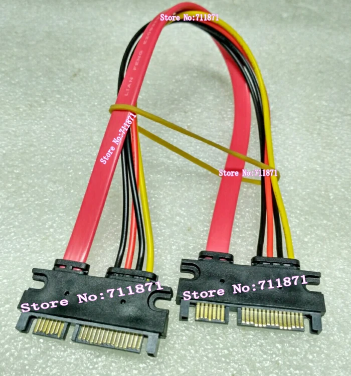 Кабель SATA 30 см 7P + 15P штекер шнур питания Штекерный 22P Удлиненный кабель 7/15P|sata