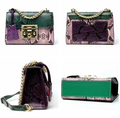 Дамы Пояса из натуральной кожи Для женщин сумка с цепочкой панцирного плетения