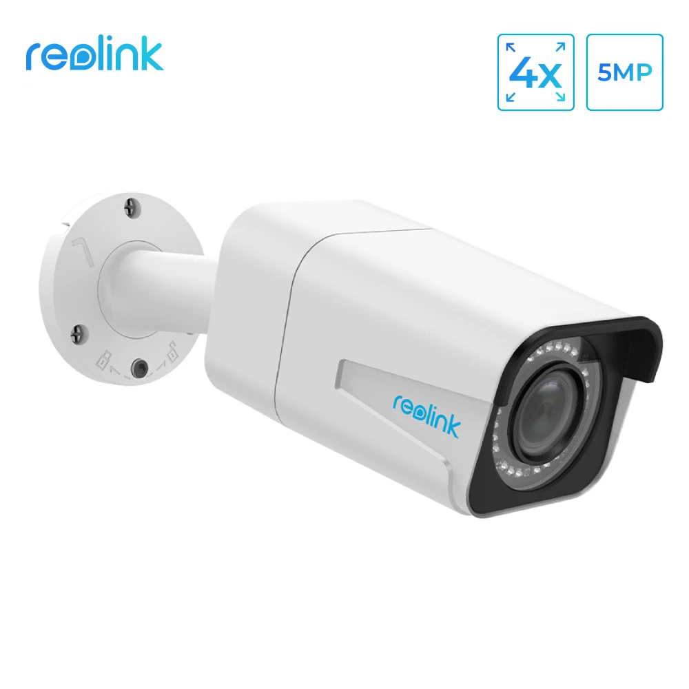 Reolink PoE IP камера Открытый 5MP 4x оптический зум SD слот для карты аудио IP66 Водонепроницаемый Инфракрасный Пуля камера безопасности RLC-511
