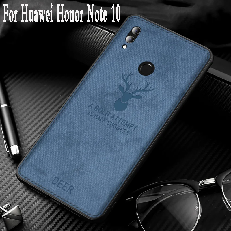 Чехол для Huawei honor note 10 тканевый чехол с рисунком задняя крышка силиконовым краем