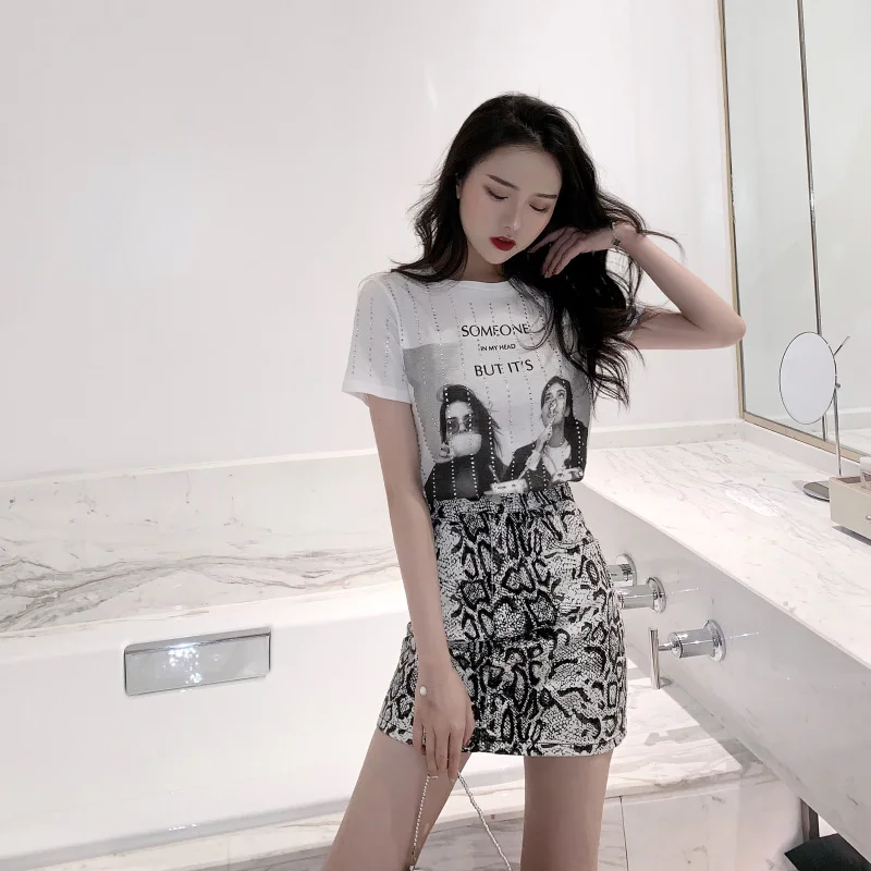 

Summer 2019 Sexy Women Serpentine Skirt Streetwear High Waist Skirt Serpentine Denim Mini Skirt