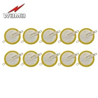 10pcslot wama cr2025 button cell batteries 3v 2 feet welding solder pins accessories 180 degree coin battery customized made