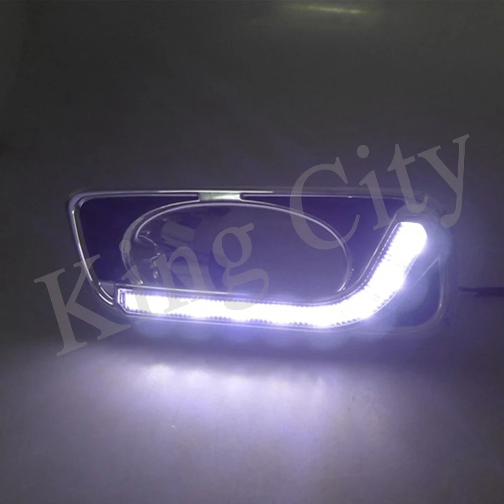 Capqx 1 пара для Honda City 12-14 светодиодный дневной ходовой свет Поворотная сигнальная лампа DRL Дневной свет ПТФ в передний бампер крышка рамка