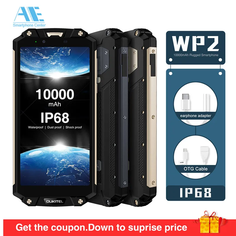OUKITEL WP2 смартфон с 6 дюймовым дисплеем восьмиядерным процессором MT6750T ОЗУ 4 Гб ПЗУ 64