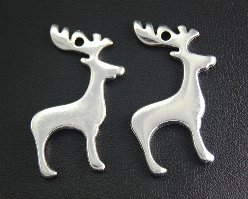 

5 шт Серебряный Цвет Олень очарование ручной работы подвески ювелирные изделия фурнитура 39x21 мм A2062