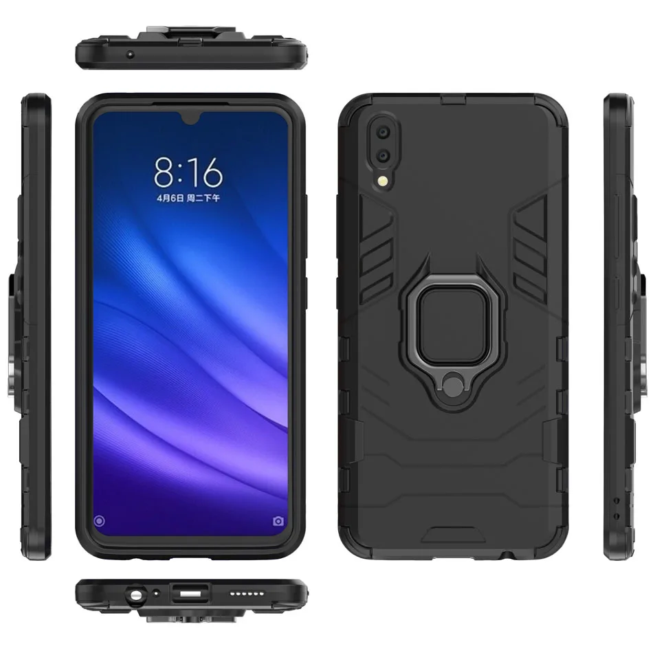 Heavy Duty Armor Case for Huawei Honor 7A 10 8X Note10 V10 Max Metal Ring Buckle Back Cover Note PC&ampTPU | Мобильные телефоны и