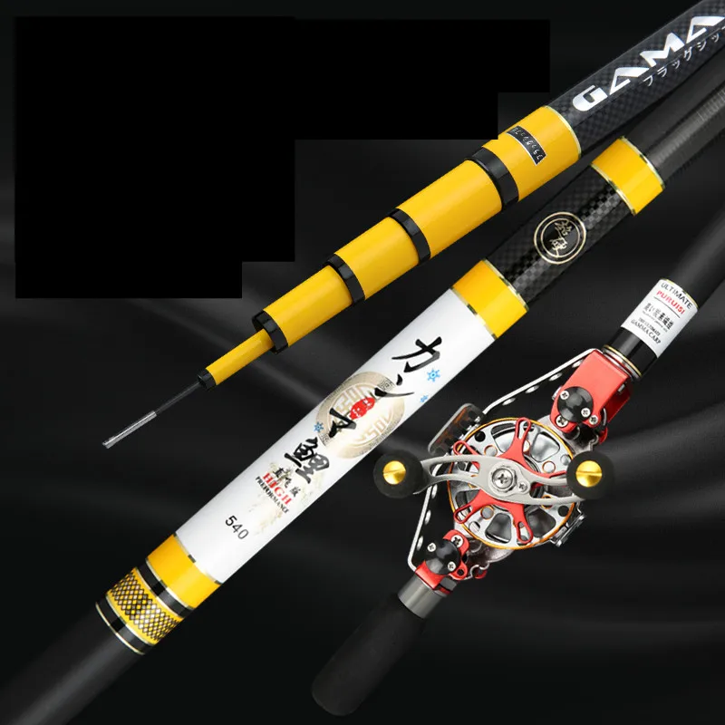 Hollow Fishing Pole Ultra-light and Ultra-hard Taiwan Fishing Rod 19-tune Hand Olta in Five-positioning Medium-pass Fishing Pole enlarge