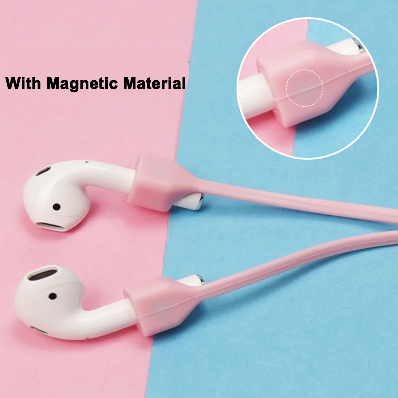Для наушников Airpods силиконовый чехол защита от потери проводные наушники для Apple