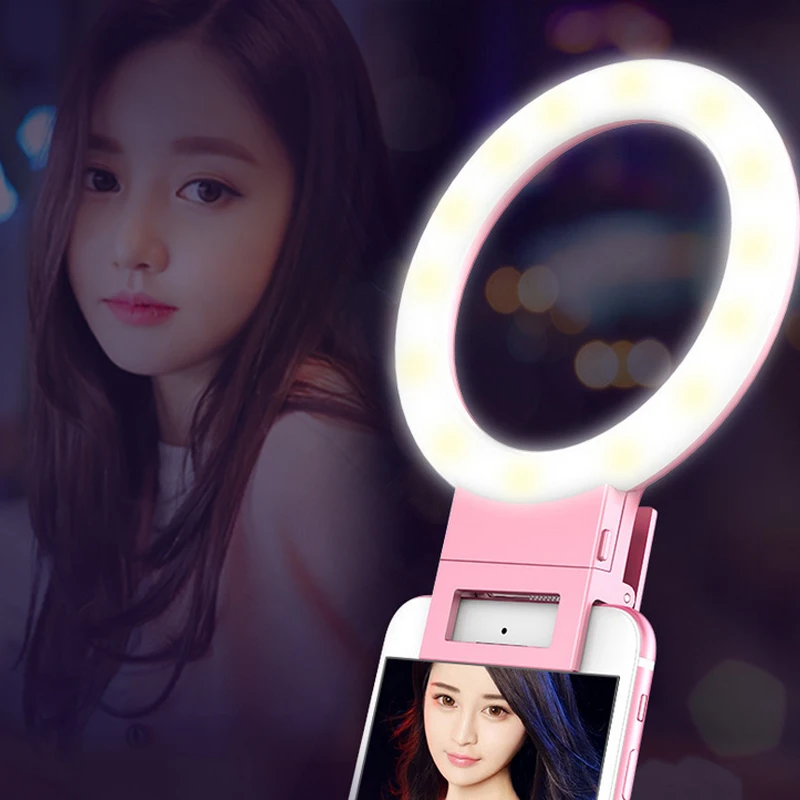USB зарядка LED Selfie кольцо свет для iPhone X 8 7 Xs телефон дополнительное освещение