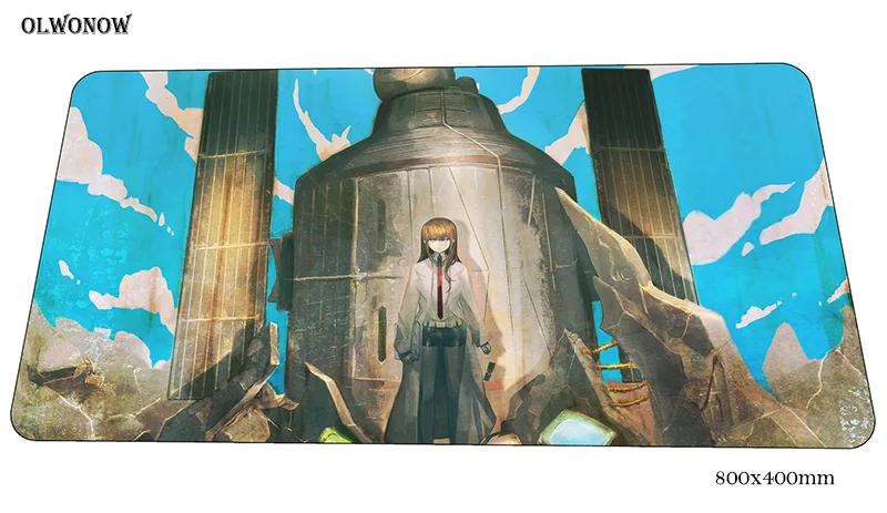 Steins gate коврик для мыши геймер 80x40 см игровой коврик для мыши с мультяшным рисунком notbook Настольный коврик Великолепная padmouse игры pc геймер коврики геймпад - Цвет: Size 800x400x2mm