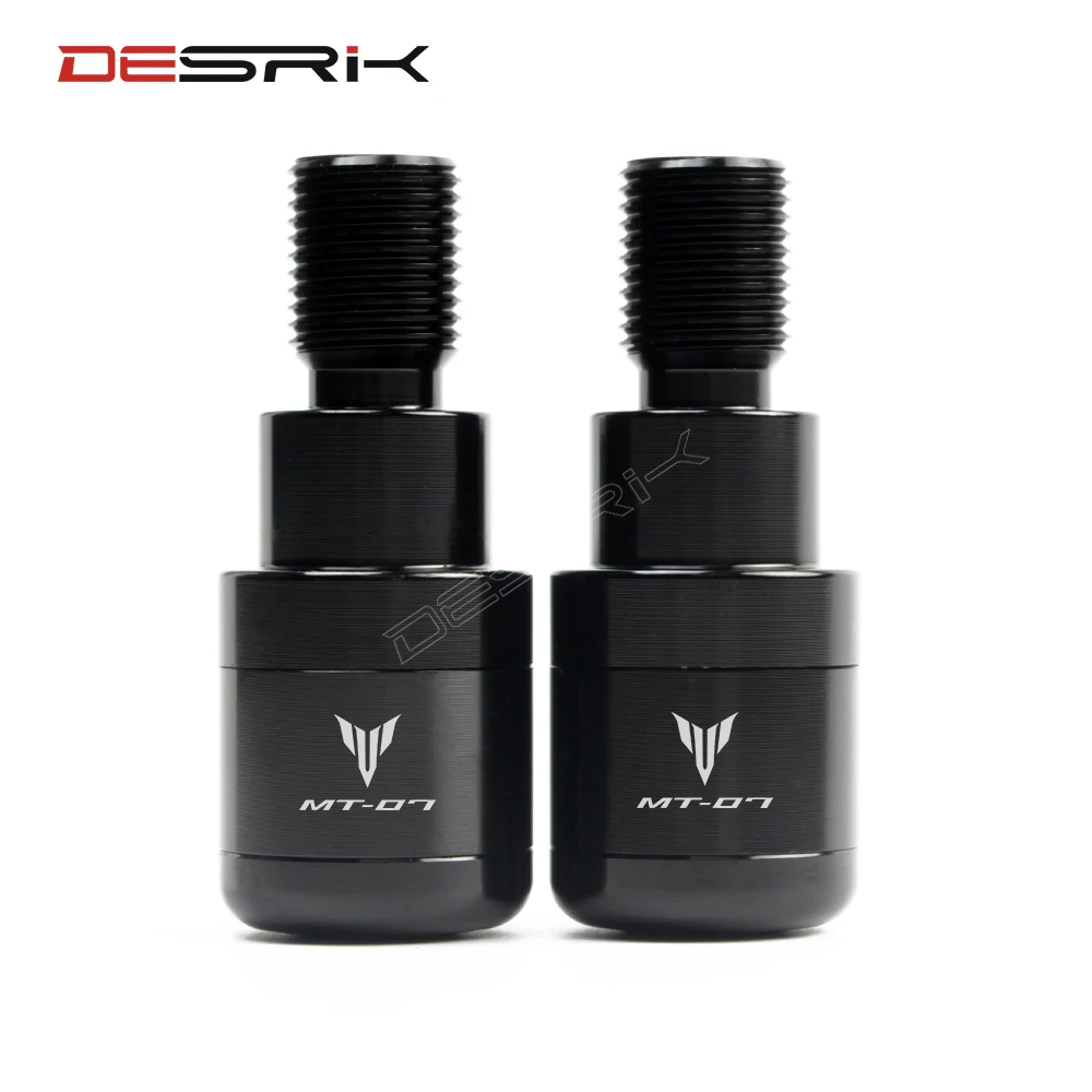 

DESRIK Motorcycle Accessories For Yamaha MT07 MT-07 CNC Aluminum Hand Grips Handlebar End Plugs Caps Cover Protector