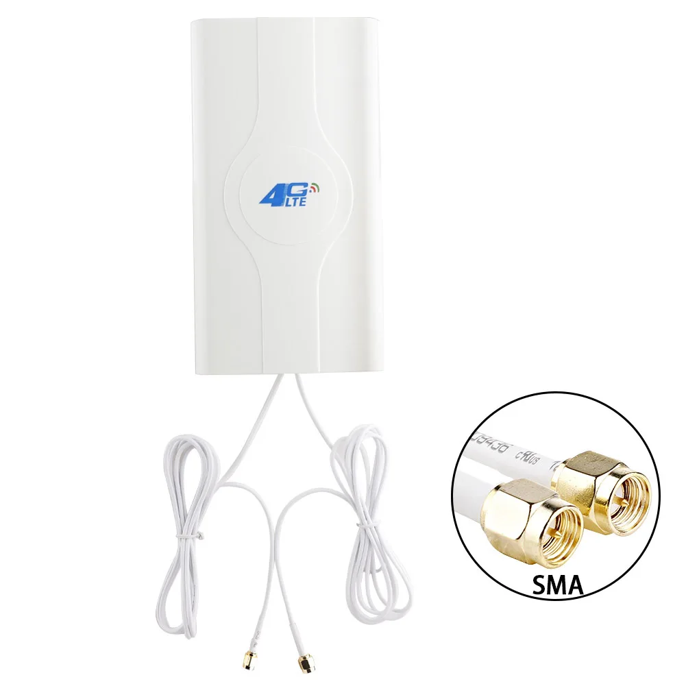 88dBI 3g 4G LTE Антенна мобильная антенна усилитель mImo панельная антенна 2* SMA-male/TS9/CRC9 разъем с 2 м кабелем 700~ 2600 МГц - Цвет: SMA Connector