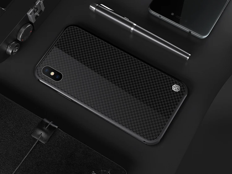 Стеклянный чехол NILLKIN для iPhone X Xs Max XR роскошный силиконовый чехол из закаленного стекла для iPhone Xs чехол