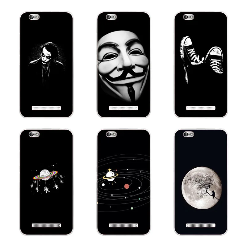 lenovo vibe c a2020 Case Silicon Black graffiti Painting Soft TPU Back Cover for Protect Phone cases shell |