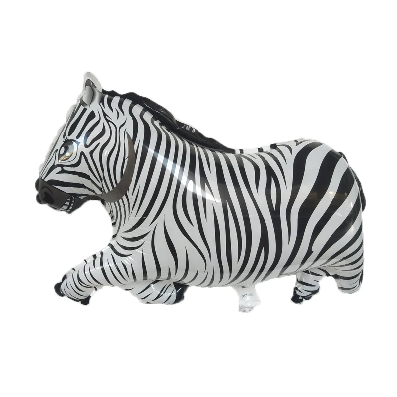 1PC60x48cm мультфильм животных Зебра фольги воздушный шар Дети День рождения ребенок