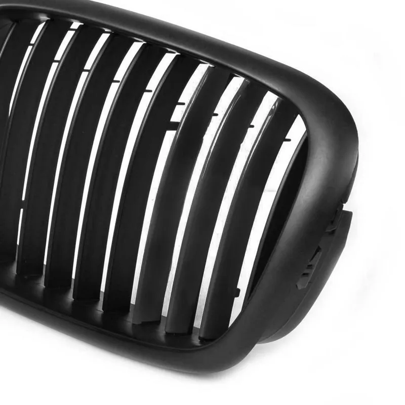 Matt-Black Front Double Line Grilles Grill For BMW 5 Series E39 1995-2004 SR1G car styling accessories | Автомобили и мотоциклы