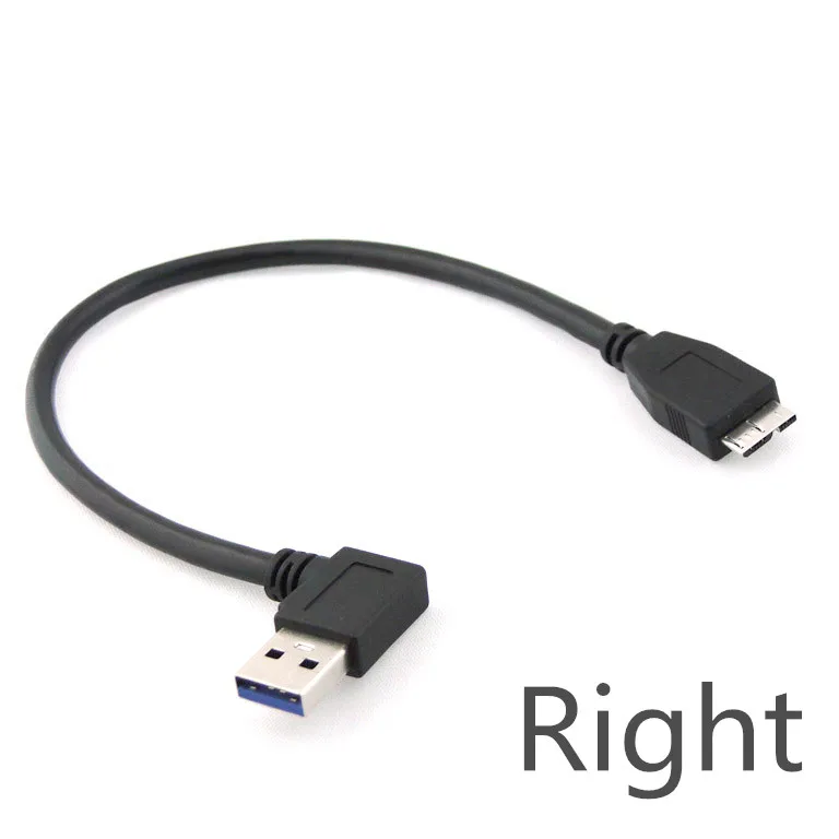 90 градусов прямоугольный USB 3 0 Type A Micro B Мужской кабель 25 см для ноутбука Macbook и