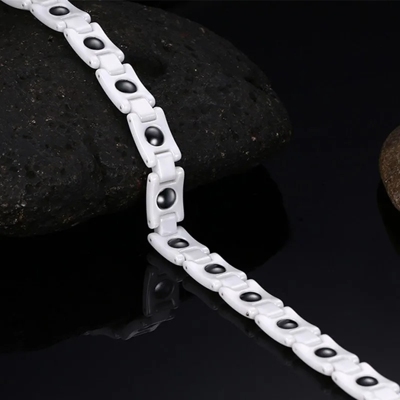 Белый керамический браслет Vinterly для женщин модный простой браслет-цепочка