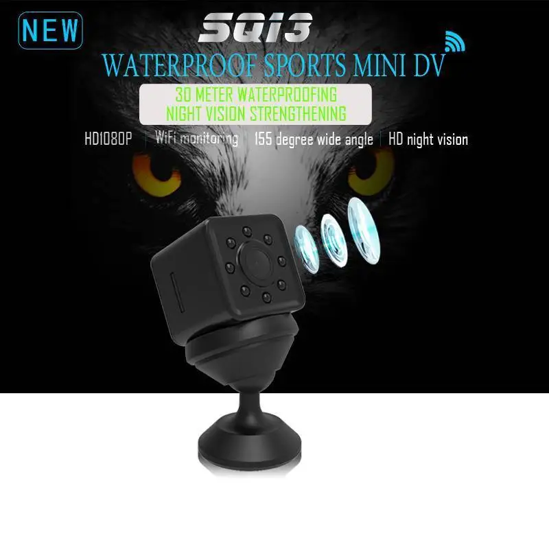 

Карта 32GB + SQ13 WiFi DVR записывающее устройство 2K фото ночное видение мини-камера 1080P дистанционное управление